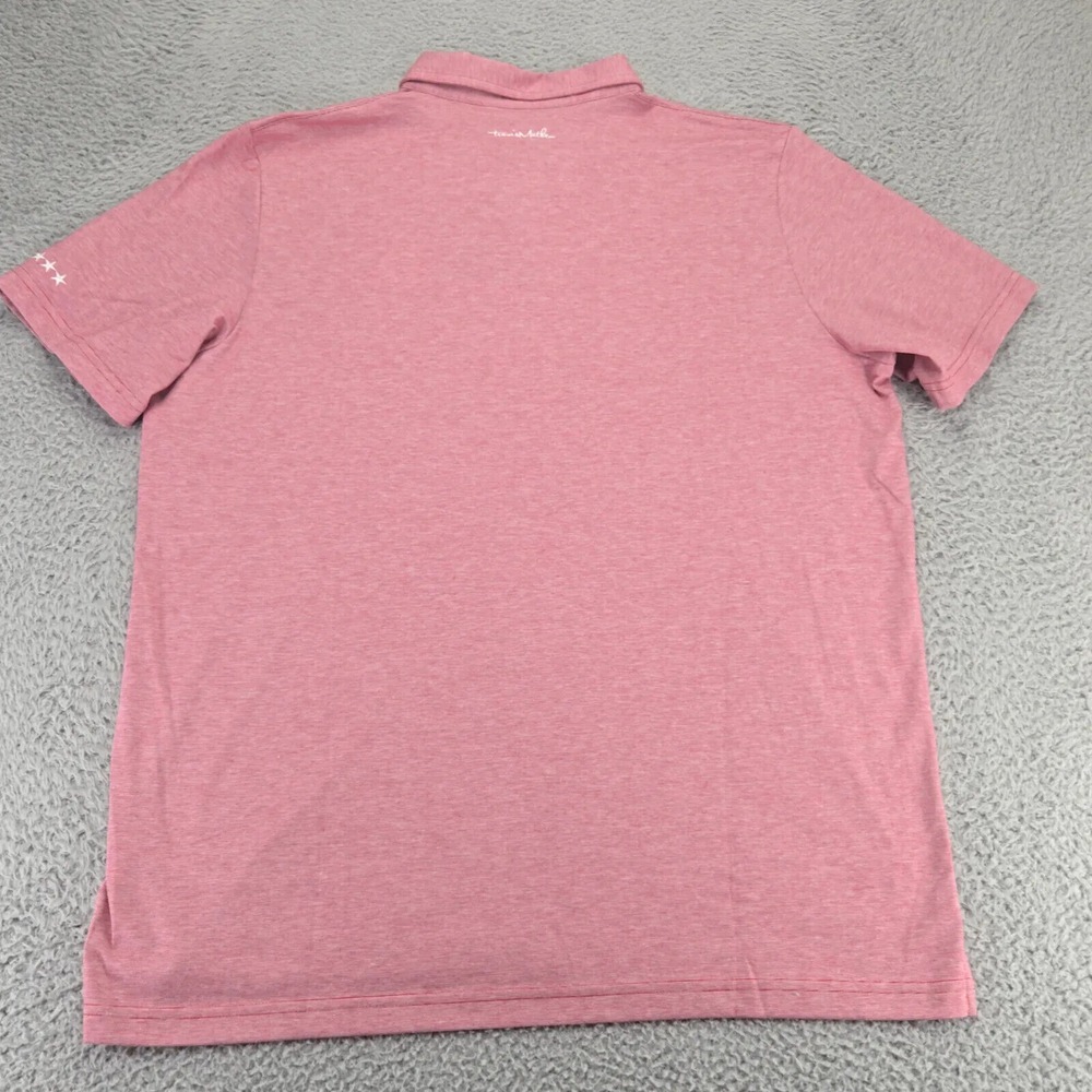 Travis Mathew Shirt Mens XXL Pink Heather Performance Golf‎ Polo Short Sleeve - Picture 3 of 15